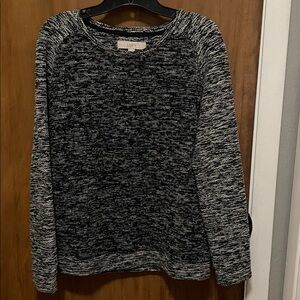 Ann Taylor LOFT Monochrome black and white Knit Pullover